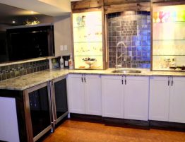 Basement Bar and Wine Fridge